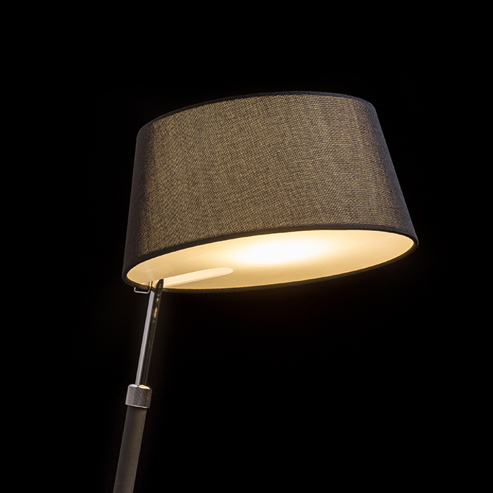 RITZY Tischleuchte schwarz Chrom 230V LED E27 15W