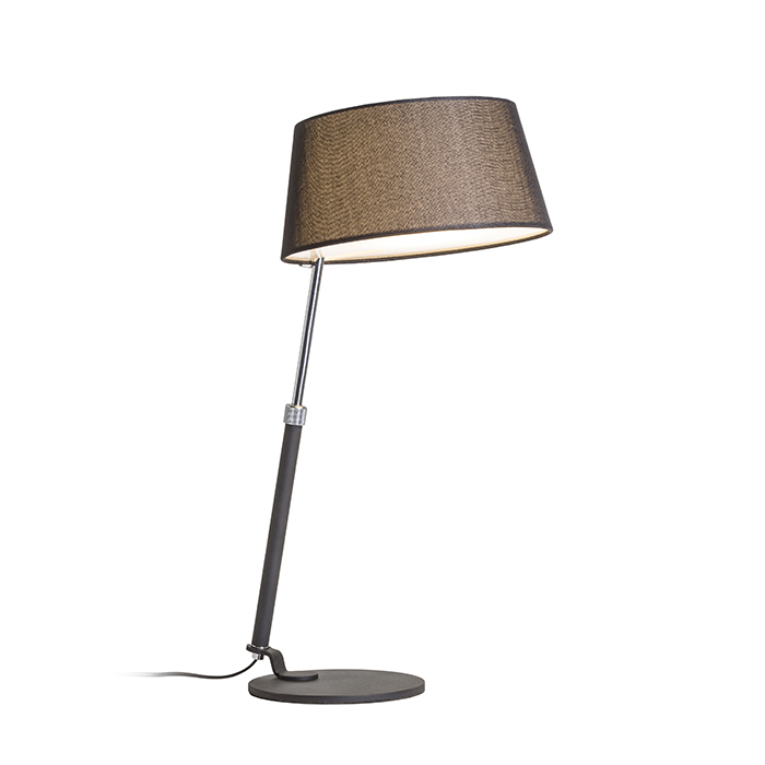 RITZY Tischleuchte schwarz Chrom 230V LED E27 15W