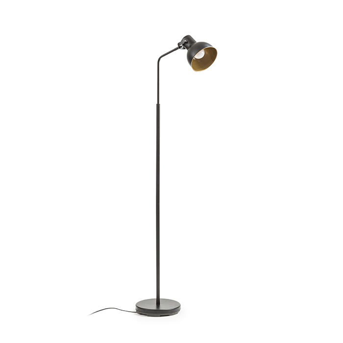 ROSITA Standleuchte schwarz/goldgelb 230V LED E27 11W