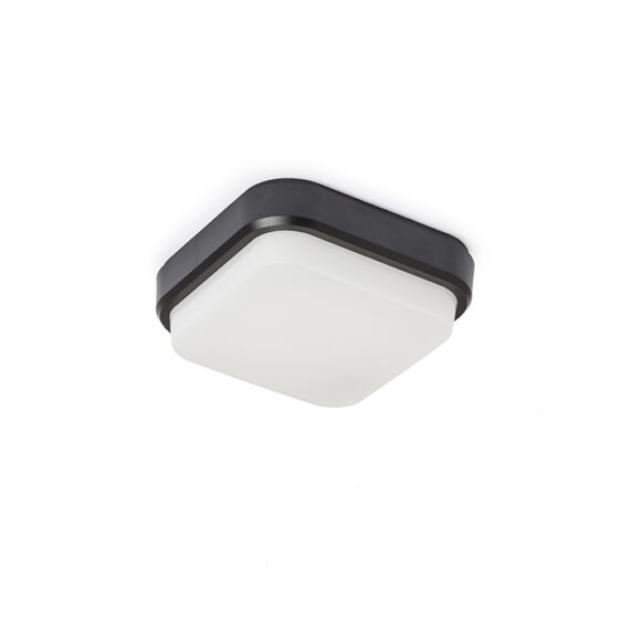 TARIS SQ 17 Aufbauleuchte schwarz Kunststoff 230V LED 8W IP54  3000K