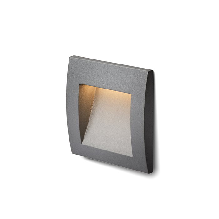 GORDIQ S Einbauleuchte anthrazitgrau 230V LED 1.5W IP65 3000K