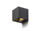 CARRE Wandleuchte anthrazitgrau  230V LED 2x3W IP54  3000K