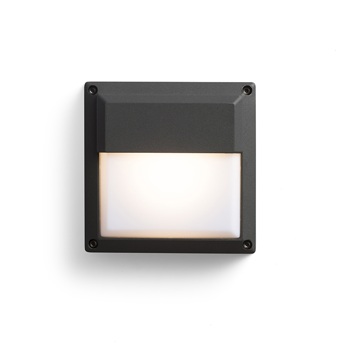 DELTA 145 Wandleuchte anthrazitgrau 230V GX53 9W IP54