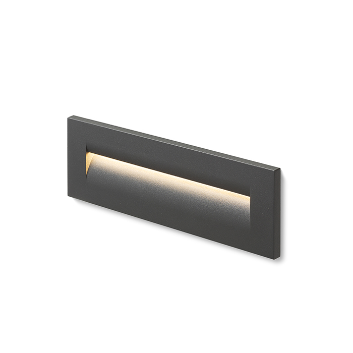 RASQ Wandeinbauleuchte anthrazitgrau 230V LED 8.5W IP65 3000K