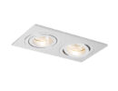 PASADENA GU10 SQ II Einbauleuchte  gebürstetes Aluminium 230V LED GU10 2x7W