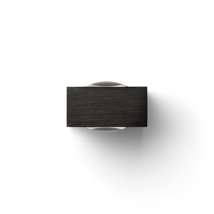 KORSO II Wandleuchte schwarz eloxiert 230V LED 2x3W 120° IP54 3000K