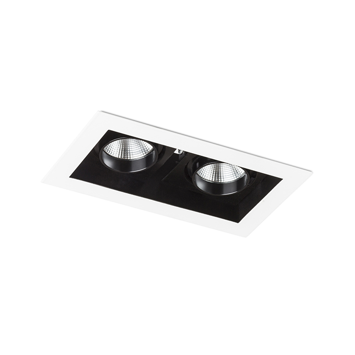 BONDY II Einbauleuchte weiß 230V LED 2x7W 24° 3000K