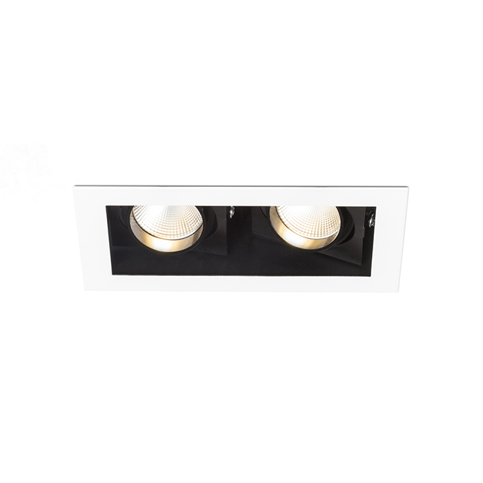 BONDY II Einbauleuchte weiß 230V LED 2x7W 24° 3000K