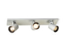 KENNY III Aufbauleuchte  gebürstetes Aluminium/schwarz 230V LED GU10 3x8W
