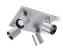 KENNY IV Deckenleuchte  gebürstetes Aluminium/schwarz 230V LED GU10 4x8W