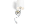 VERSINA mit Leuchtenschirm weiß Chrom 230V LED E27 LED 15+3W 25°  3000K
