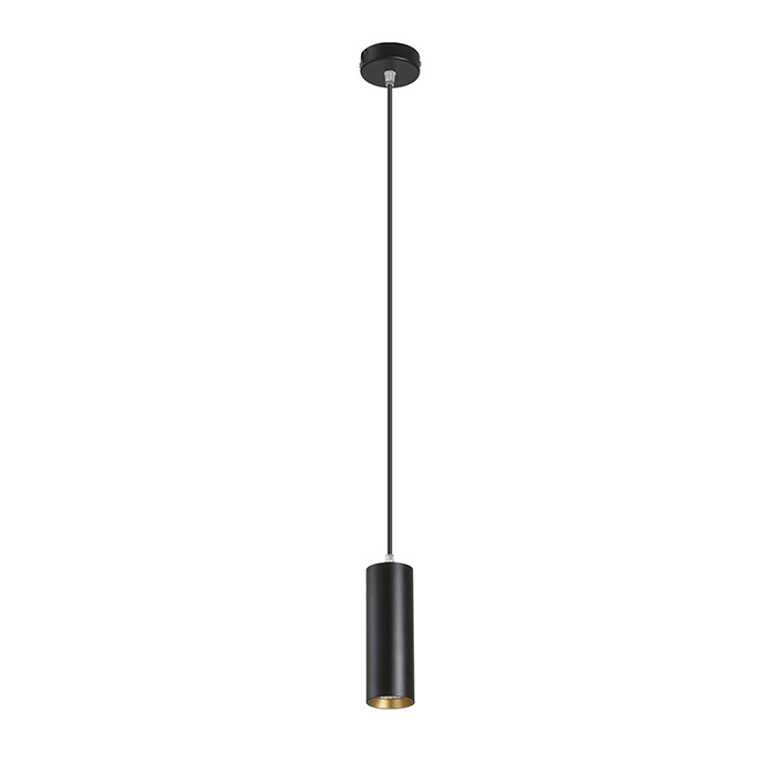 MAVRO Pendelleuchte schwarz/goldgelb 230V LED 12W 38° 3000K