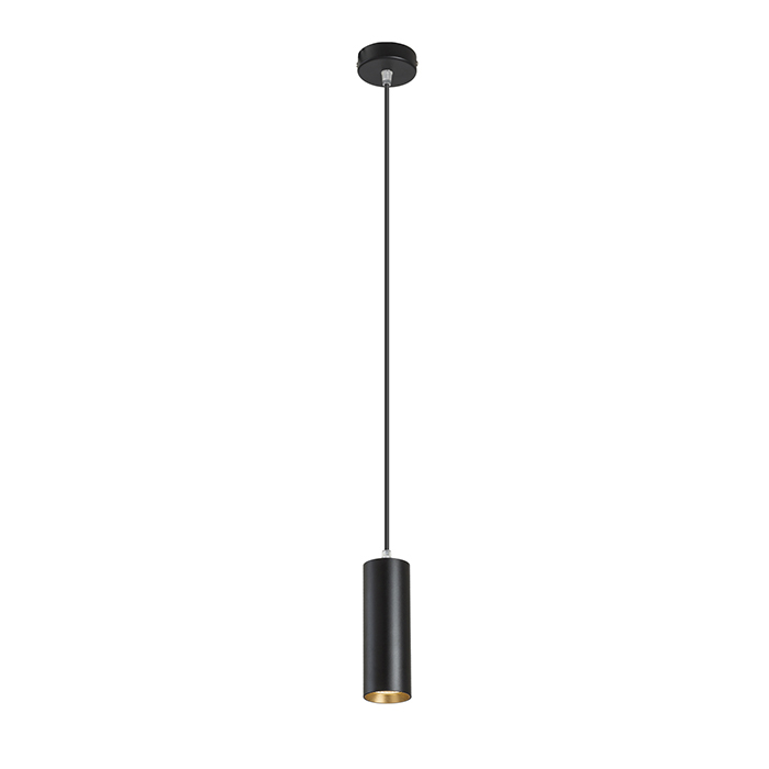 MAVRO Pendelleuchte schwarz/goldgelb 230V LED 12W 38° 3000K