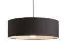 RON 60/19 Lampenschirm  Polycotton schwarz/weißes PVC  max. 23W
