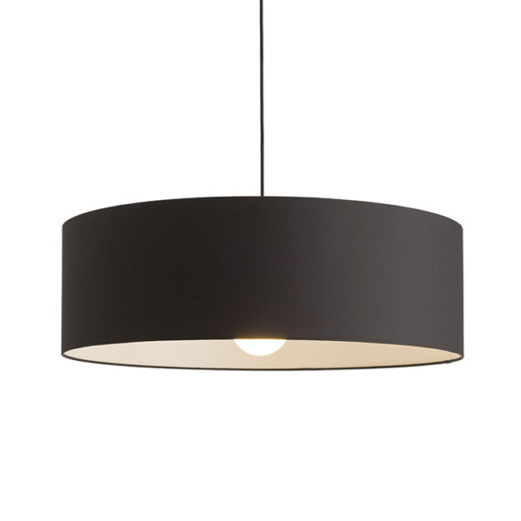 RON 60/19 Lampenschirm  Polycotton schwarz/weißes PVC  max. 23W