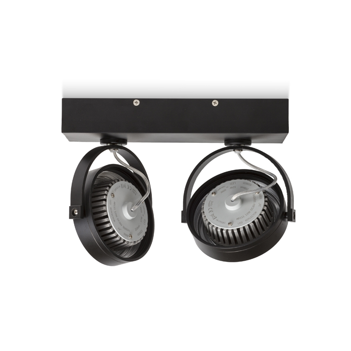 KELLY LED II DIMM Wandleuchte schwarz 230V LED 2x12W 24° 3000K