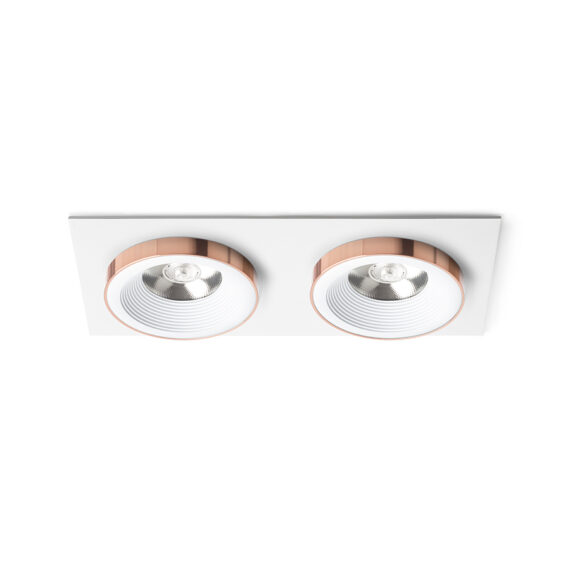 SHARM SQ II Einbauleuchte weiß Kupfer 230V LED 2x10W 24°  3000K
