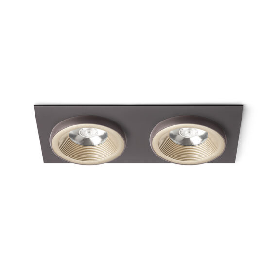 SHARM SQ II Einbauleuchte perlgold/braun  230V LED 2x10W 24°  3000K