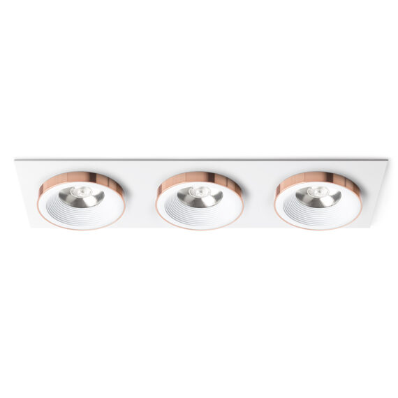 SHARM SQ III Einbauleuchte weiß Kupfer 230V LED 3x10W 24°  3000K
