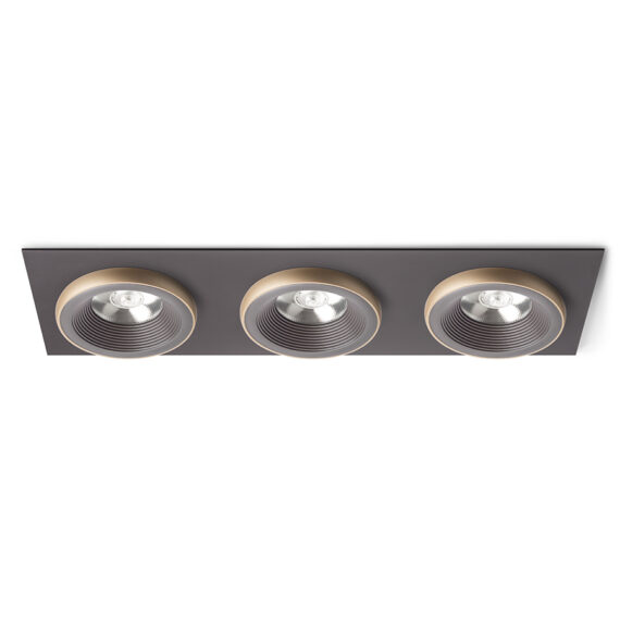 SHARM SQ III Einbauleuchte braun/perlgold  230V LED 3x10W 24°  3000K
