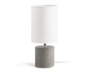 CAMINO Tischleuchte mit Leuchtenschirm weiß Zement 230V LED E27 15W