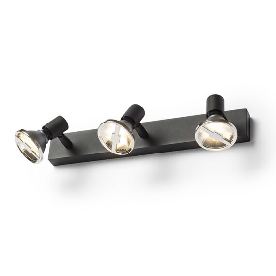 TRICA III Wandleuchte schwarz  230V GU10 3x25W