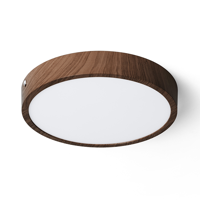 HUE R 22 Deckenleuchte Dekor aus dunklem Nussbaum 230V LED 24W 3000K