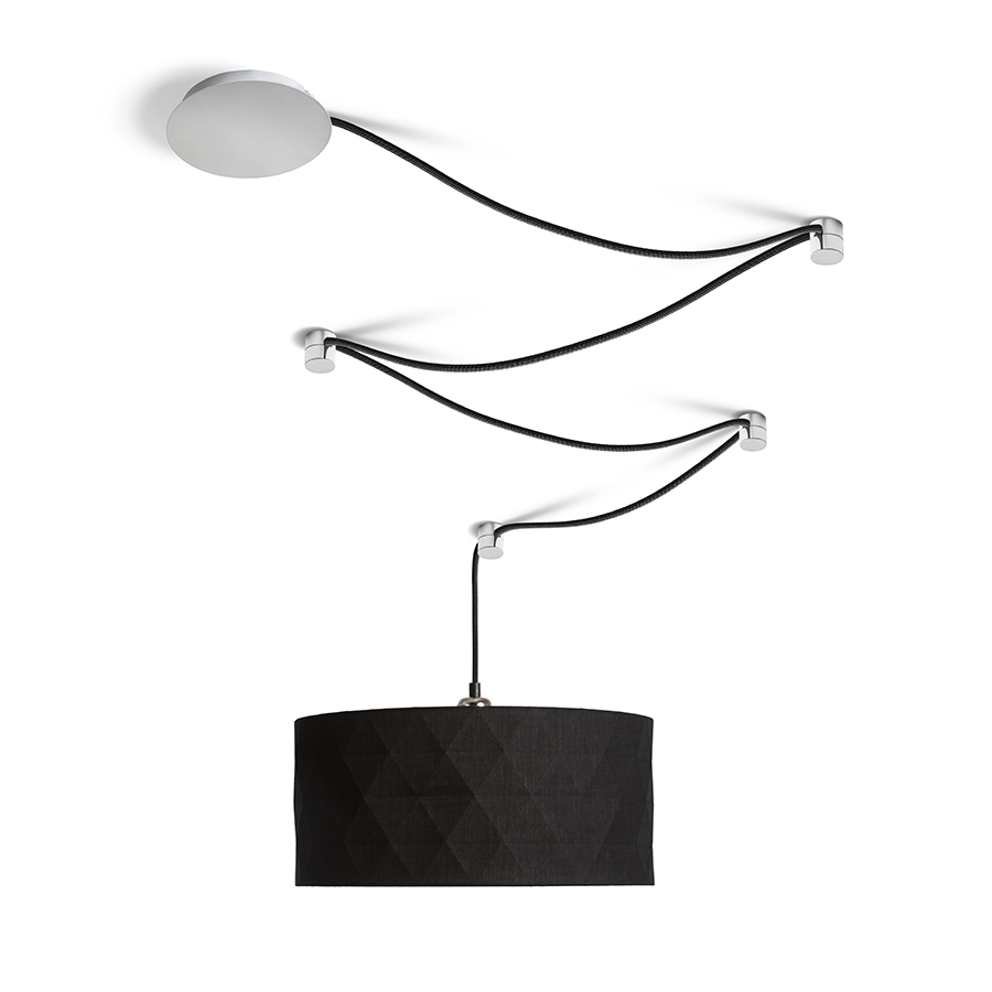 SPIDER I Hängeset schwarz Chrom 230V LED E27 15W