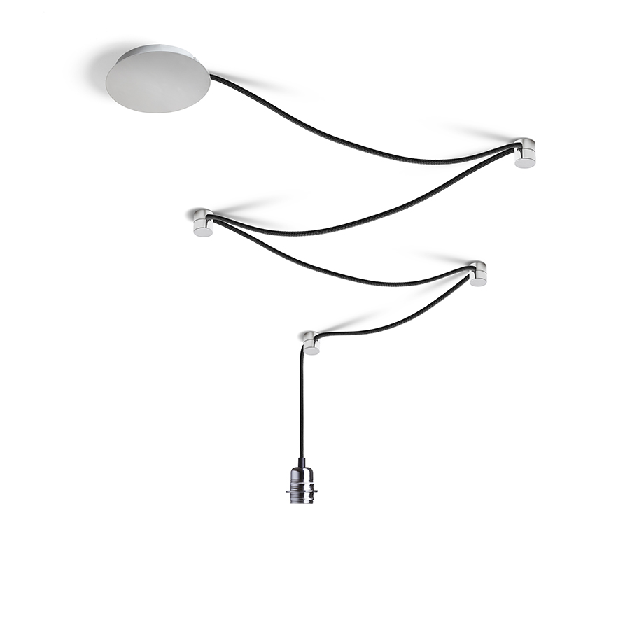 SPIDER I Hängeset schwarz Chrom 230V LED E27 15W