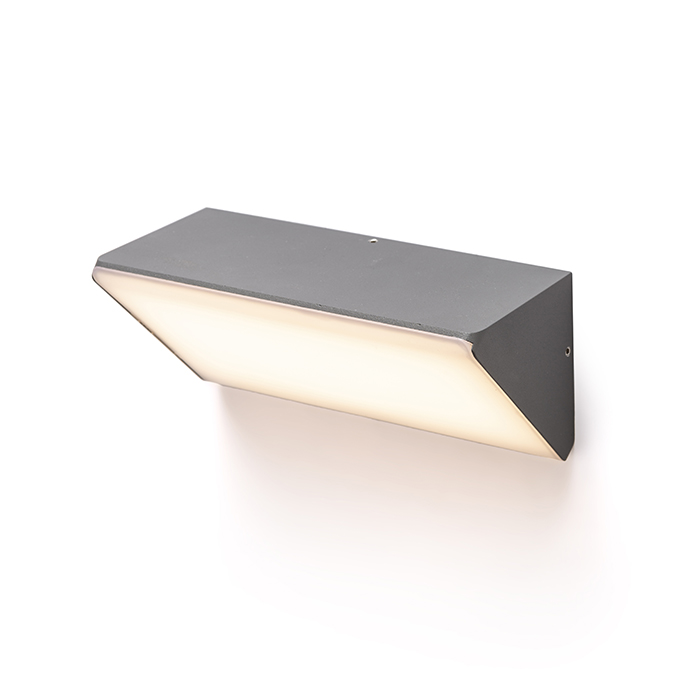 ANDANTE Wandleuchte anthrazitgrau Mattacryl 230V LED 21W IP65 3000K