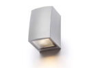 SELMA Wandleuchte silbergrau  230V LED GU10 8W IP54