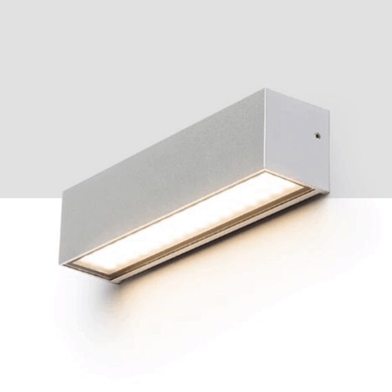 CAMARGUE Wandleuchte anthrazitgrau Glas satiniert 230V LED 6W IP65 3000K