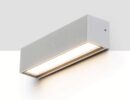 CAMARGUE Wandleuchte silbergrau Glas satiniert 230V LED 6W IP65  3000K