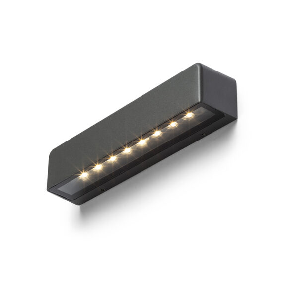 SAMPO Wandleuchte anthrazitgrau 230V LED 9W IP65 3000K