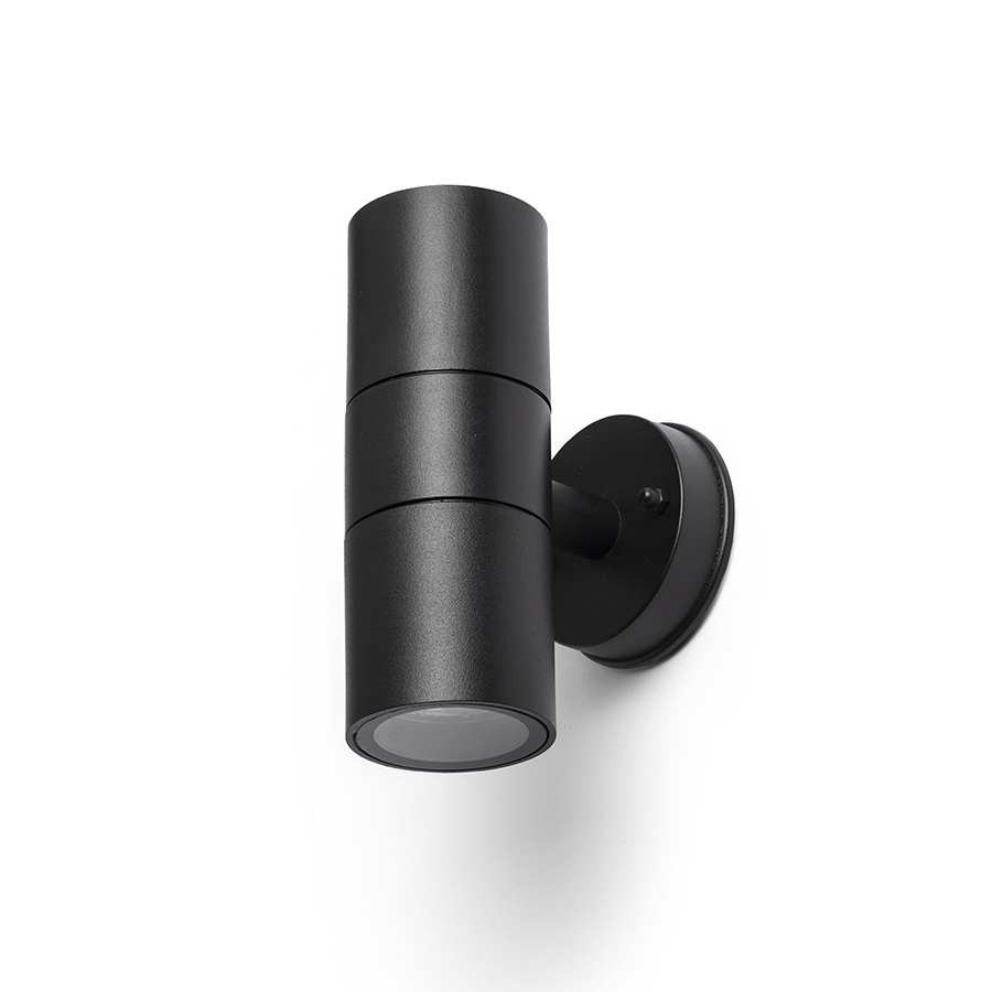 SORANO II Wandleuchte schwarz Kunststoff 230V LED GU10 2x8W IP44
