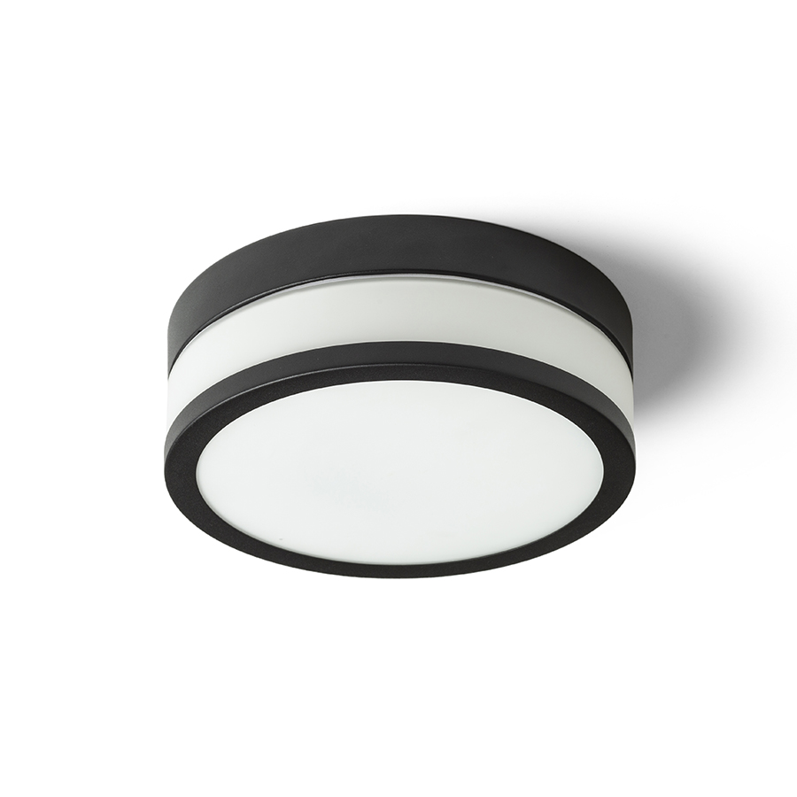 CIRA LED 23 Deckenleuchte Opalglas/schwarz 230V LED 12W IP44 3000K