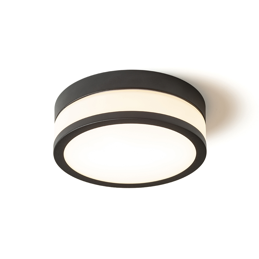CIRA LED 23 Deckenleuchte Opalglas/schwarz 230V LED 12W IP44 3000K