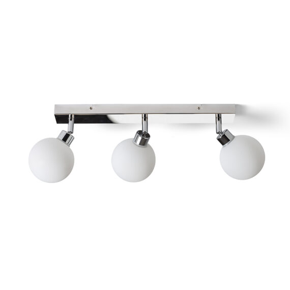BOLLY III Aufbauleuchte  Opalglas/Chrom 230V LED G9 3x3W IP44
