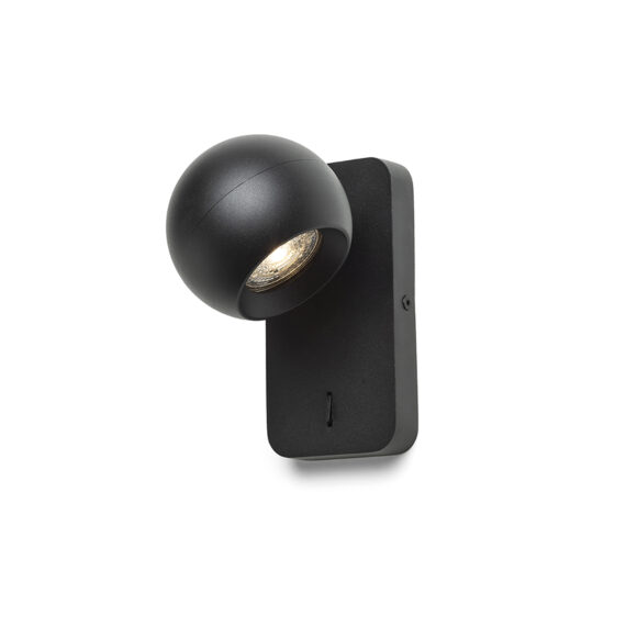 SIENA Wandleuchte schwarz  230V LED GU10 9W