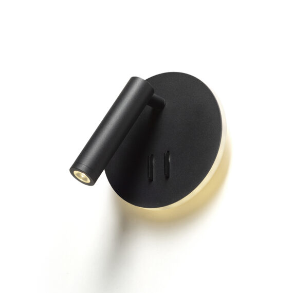 THALIA Wandleuchte schwarz satiniertes Akryl 230V LED 6+3W 3000K