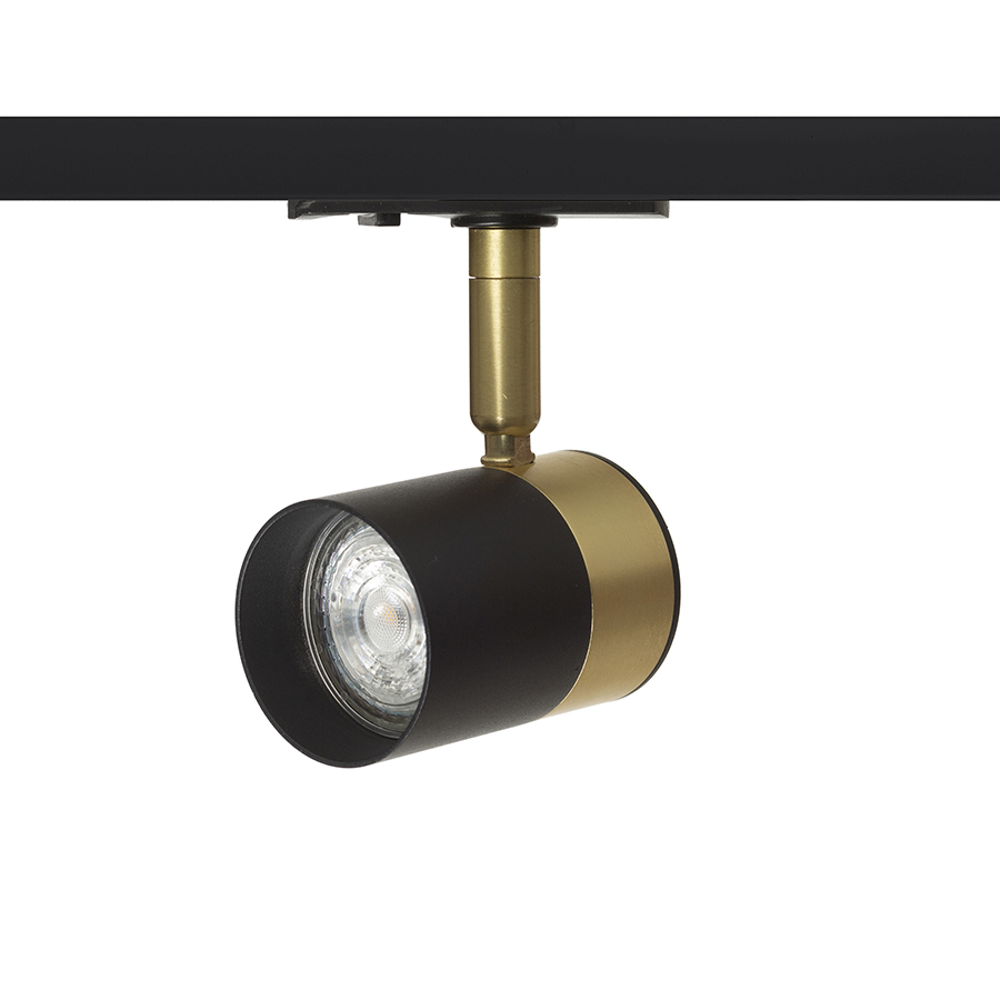 LALA für 1-Phasen-Stromschiene schwarz Messing 230V LED GU10 9W