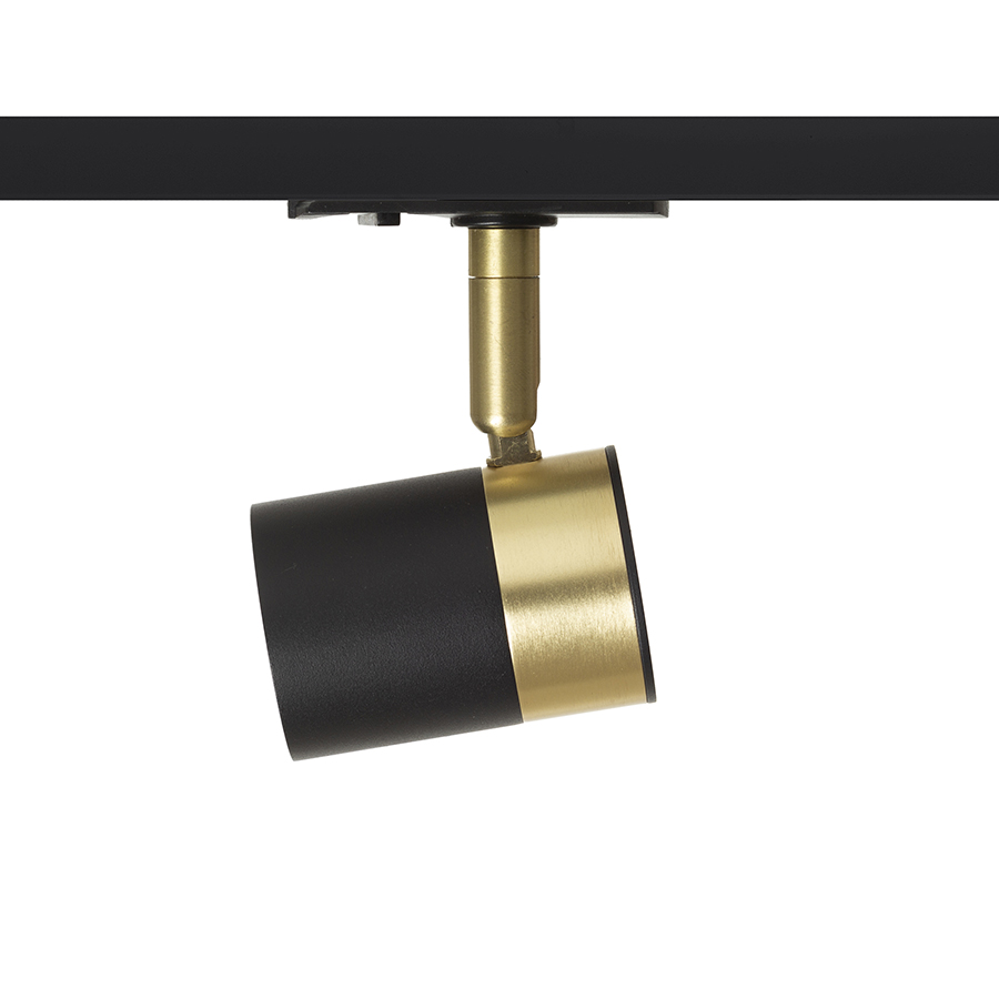 LALA für 1-Phasen-Stromschiene schwarz Messing 230V LED GU10 9W