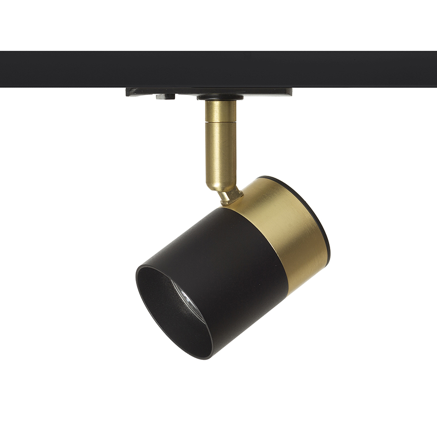 LALA für 1-Phasen-Stromschiene schwarz Messing 230V LED GU10 9W