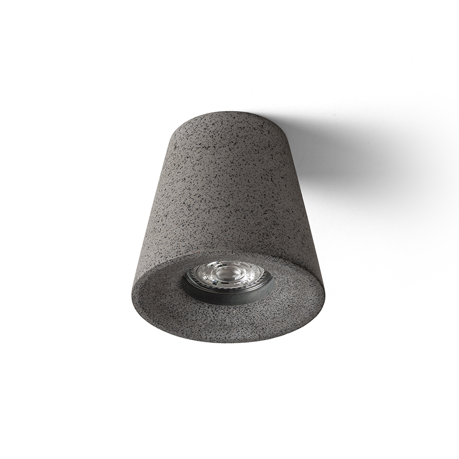 VOLCA Deckenleuchte Beton/Dekor Dunkelgranit 230V LED GU10 5W