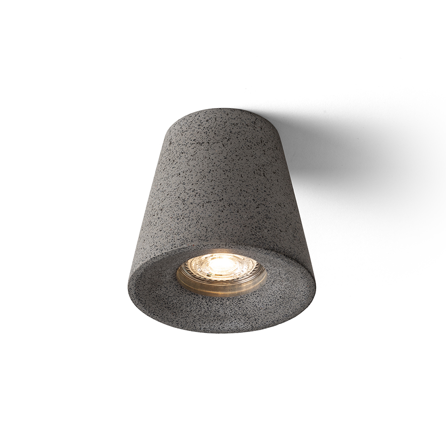 VOLCA Deckenleuchte Beton/Dekor Dunkelgranit 230V LED GU10 5W