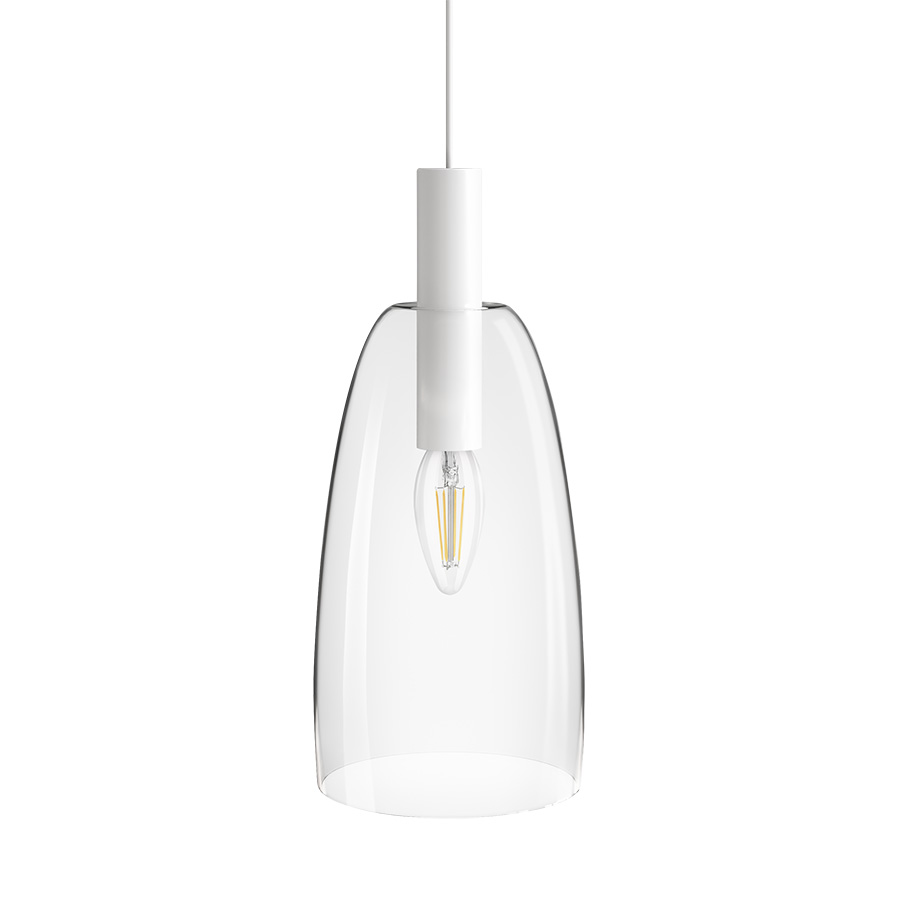 BELLINI für 3-Phasen-Stromschiene weiß Klarglas 230V LED E14 15W