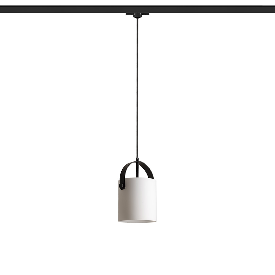 JULIETTA 16 für 3-Phasen-Stromschiene Opalglas/schwarz 230V LED E27 15W