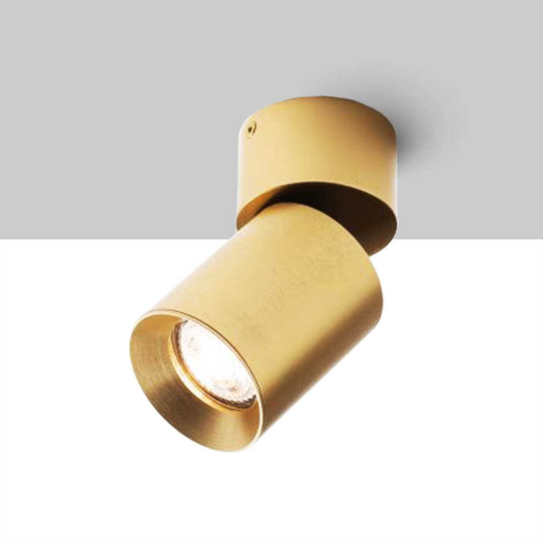DARIO Deckenleuchte Gebürstes Messing 230V LED GU10 9W