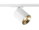 DARIO für 1-Phasen-Stromschiene schwarz Gebürstes Messing 230V LED GU10 9W