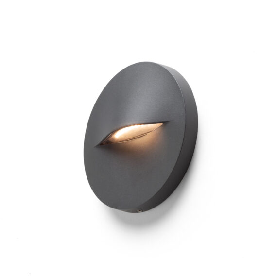 BOBO R Wandleuchte anthrazitgrau  230V LED 3W IP65  3000K
